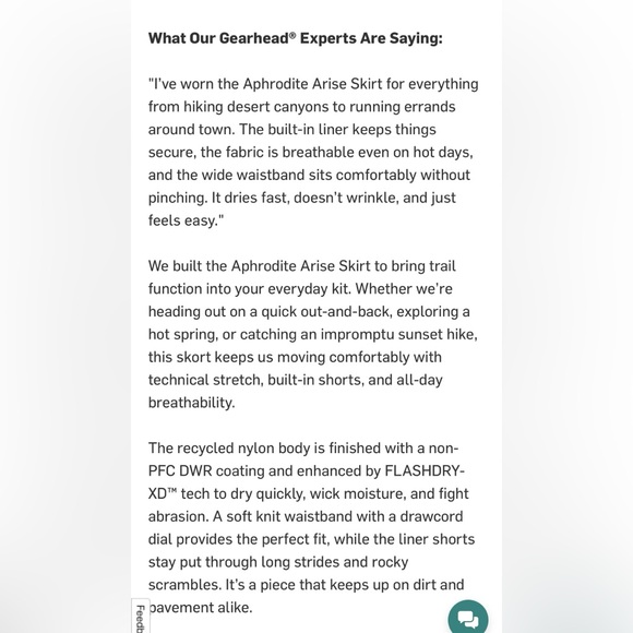 NWT THE NORTH FACE Aphrodite Arise Athletic outdoor golf tennis preppy skort XL - Picture 7 of 7